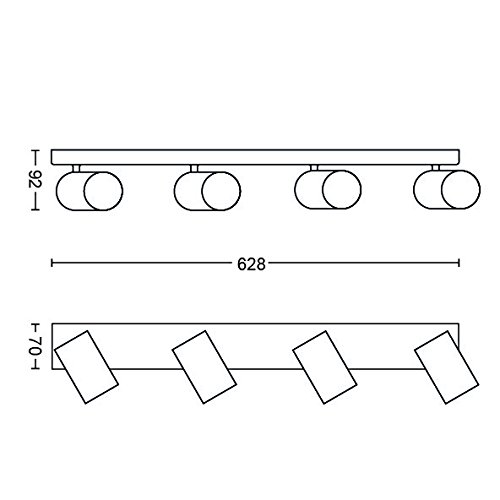 Comprar Philips myLiving Foco de metal, iluminación interior, negro