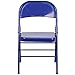 Flash Furniture 4 Pack HERCULES COLORBURST Series Cobalt Blue Triple Braced & Double Hinged Metal Folding Chair