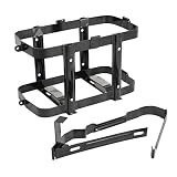 Black Jerry Can Holder for 5 Gallon (20 Liter) Gas Tank - Steel Bracket Mount Holder Gas Can Strap