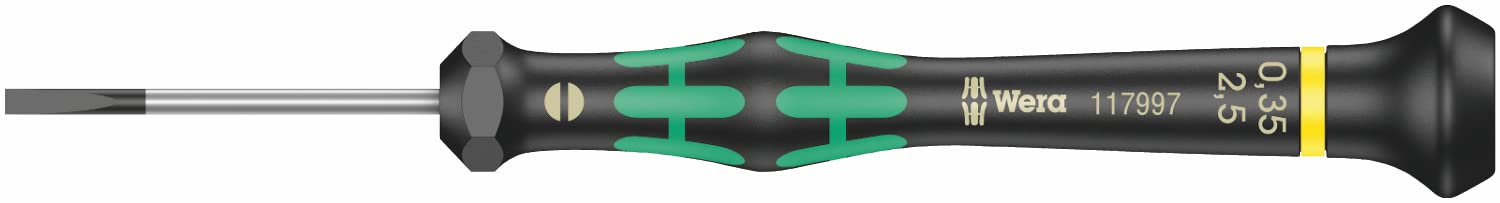 Wera 2035 Kraftform Micro Slotted Screwdriver, 0.35 x 2.5 x 40 mm, 05117997001