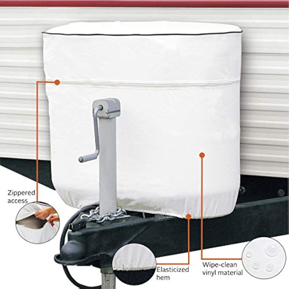 RV & Trailer Covers Propane Tank Cover, White, Fits Dual