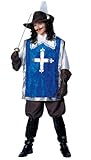 Costume Culture Men's Musketeer Costume, Blue, Standard