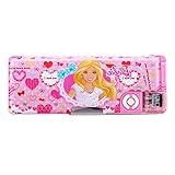 Aisa Colorful Cartoon Character Pencil Case Beautiful BB Pincess Pattern Multifunctional Pencil Box for Student (Color Pink) Special Gift for Children/kids
