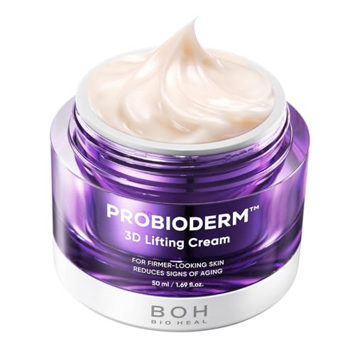 BIOHEAL BOH Probioderm 3D Lifting Cream 1.7 fl oz - Cardi B's Advanced Korean Facial Night Cream with 17-Peptide Complex & Probioderm for Face and Neck, Butter-Rich Texture for Perfect Slugging