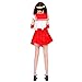 Angelaicos Womens Color Block Bowknots Costume Dress (M, Red)