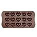 Clearance Tuscom Non Stick Silicone Love Shape Chocolate Mold,for Jelly Ice Fondant Sugar Tool Mold (Brown)