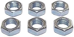 QSC 3/8-24 Steel Right Hand Jam Nut, Clear Zinc Plated (6-Pack)