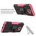 LiuShan Galaxy J4 2018 case, Shockproof Heavy Duty Combo Hybrid Rugged Dual Layer Grip Cover with Kickstand for Samsung Galaxy J4 2018 Smartphone (with 4in1 Packaged),Rose Red