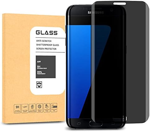 For Galaxy S7Edge Screen Protector Privacy Anti-Spy , [ Anti-Scratch] [ Bubble Free] [9H Hardness] Privacy Anti-Peep Tempered Glass Screen Protector Shield For Samsung Galaxy S7Edge