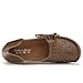CIOR Women's Genuine Leather Loafers Casual Moccasin Driving Shoes Indoor Flat Slip-On Slippers,M912,Khaki,42