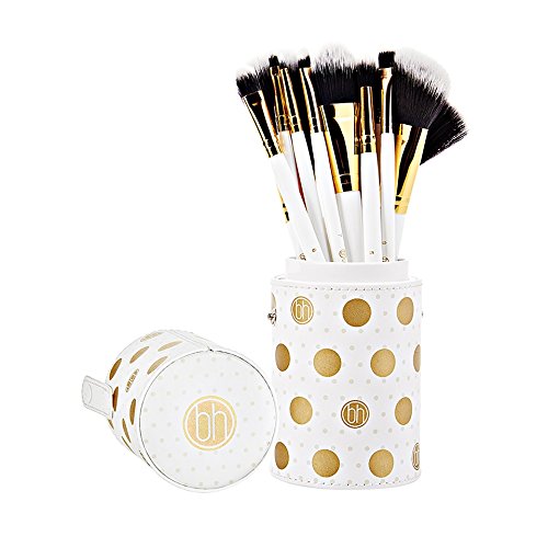 BH Cosmetics Dot Collection 11 Piece Brush Set, White