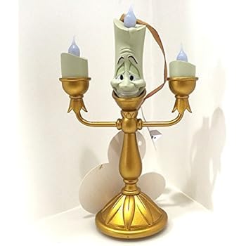 Disney Parks Beauty and the Beast Lumiere Light Up Figurine Ornament NEW