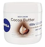 NIVEA Cocoa Butter Body Cream - 48 Hour Moisture For Dry Skin To Very Dry Skin - 15.5 oz. Jar