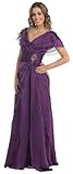 Mother of the Bride Formal Evening Dress #831 (5XL, Eggplant)