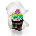 pizety 40 jumbo individual cupcake containers large Strong Quality Clear individual Cupcake Muffin Containers plastic disposable single Compartment cupcake container individual jumbo cupcake container