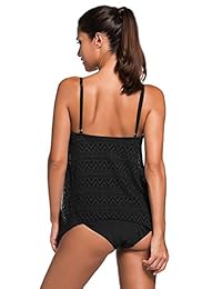 DR Beauty Traje de baño tankini con tirantes tallas de la S a 3XL