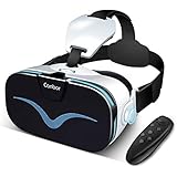 Canbor VR Headset with Controller Remote, Virtual Reality Headset 3D VR Goggles Glasses Compatible with 4.0-6.3 Inches Apples iPhone Samsung Sony More Android Phones