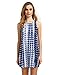 ROMWE Women's Loose Fit Flowy Stretch Knit Crewneck Tank Tunic Dress