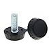 Saim Adjustable Furniture Levelers Screw On Furniture Glide Leveling Foot Adjuster 6mm x 15mm UNC Pitch 1mm for Table Chair Cabinet Patio Outdoor Furniture Legs - 20 Pcs