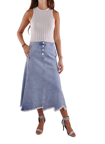 Style J Blue Sky Jean Skirt-Blue-38(18)