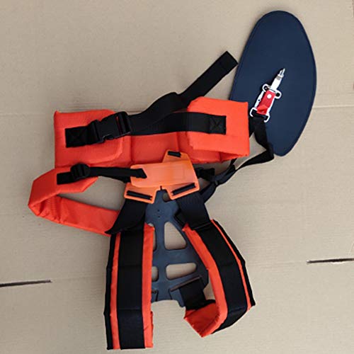 Cabilock Doppel Schultergurt Tragegurt für Motorsense Rasentrimmer Freischneider Rasenmäher Gartenarbeit Zubehör (Orange… – Bild 7