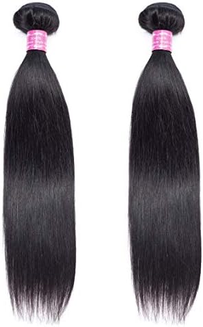 Brazilian Hair Straight 2 Bundles 100% Unprocessed Virgin Human Hair Bundles Weave Natural Color (10 10inch)