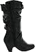 Link Little Girl's Pauline-38 Kitten Heel Boots With Decorative Buckles