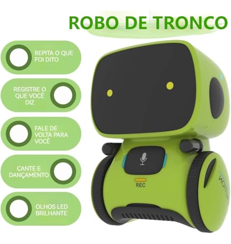 Robô De Controle De Voz Interativo Para Crianças Inteligente (Verde)
