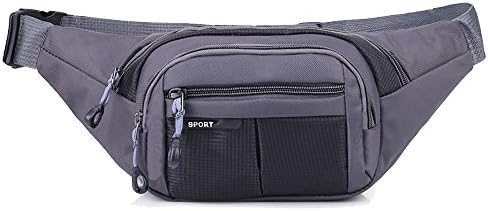 Multifunction Waist Bag with Spill-resistant Design.Big Fanny Pack/Cyclist/Outdoor Sports/Concealed Travel Wallet/Passport Holder/Money Belt/Travel Belt (Black)