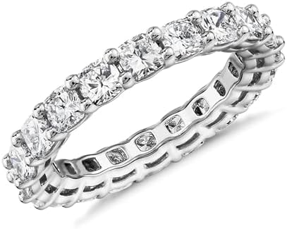 PAVOI 14K Gold Plated Rings Cubic Zirconia Love Ring | 3mm Cushion Cut ...