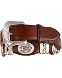Tony Lama Men's Scalloped Leather Belt - 9119L