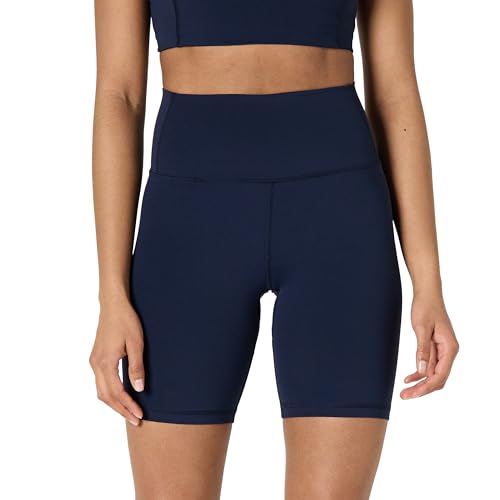 Pantaloncini da Ciclista Tecnici in FormFlex Morbidissimo, a Vita Alta Donna, Blu Marino, M