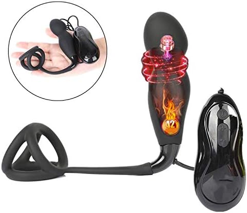 GAINM funnyTǒy Femme&Blockage Víbrádors for Man Double Penetration Strapon Víbrádors Remote Control Víbrádors Heating Realistic Penīs Training Rings Funny Tǒys,Black