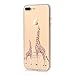 iPhone 7 Plus Case,iPhone 8 Plus Case, LUOLNH [New Creative Design] Flexible Soft TPU Silicone Gel Soft Clear Phone Case Cover for iPhone 7 Plus/iPhone 8 Plus(2 Giraffe)