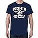 Men's Proud Air Force Dad Navy Blue T-Shirt
