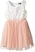 My Michelle Girls' Big Sleeveless Dress with Flower Top and Tulle Skirt with Lining