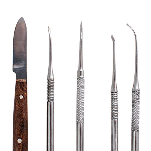 Stainless Steel Wax Carver Tools Carving Set Surgical Dental Sculpture Instrument with Case - Thumbnail 2