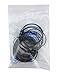 yueton 20pcs Stainless Steel Wire Keychain Cable Key Ring (Gun Black)