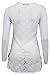 My1stWish Womens 78S Floral Lace Back Ladies Long Boyfriend Summer Cardigan Size 4/6 White