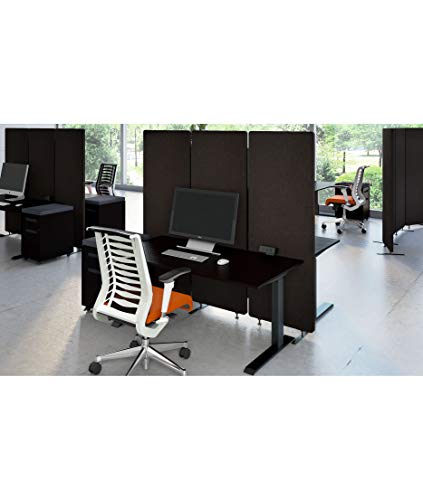 ReFocus Acoustic Room Dividers | Office Partitions – Reduce Noise and Visual Distractions with These Easy to Install Wall Dividers (72" X 66", Ash Gray)