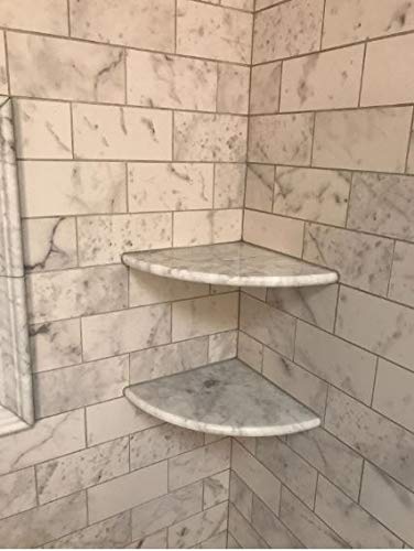Premium Quality Italian Carrara Marble Corner Shelf Polished 9'' (2)