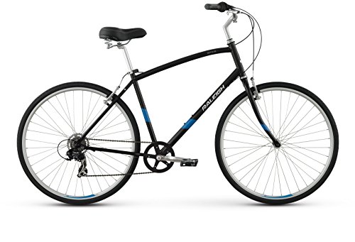 RALEIGH Detour 1 Comfort Bike, 19″ /Lg Frame, Black, 19″ / Large