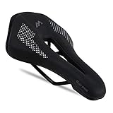 WESTGIRL Professional Bike Seat, Comfortable Suspension Gel Bicycle Saddle PU Breathable Waterproof, Road Bike Saddle for Men Women Cycling Universal Mountain Bike Racing