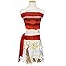KINOMOTO Moana Princess Dress Up Girls Adventure Outfit Polynesian Cosplay Costume(S)