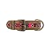 Rustic Mayan Dog Collar Handmade by Hide & Drink :: Tropical Fuchsia
