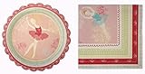 Meri Meri Little Dancers Small Plates and Napkins (12 plates and 20 napkins)