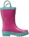 Hatley Girls' Fuchsia and Turquoise Rain Boots