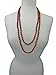 MGR MY GEMS ROCK! Endless Infinity Style 8MM Semi-precious Genuine Red Jasper Stone Beaded Necklace, 60