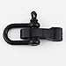 ZHW Adjustable D Shackles Buckle Sets U-Shaped Stainless Steel Shackles for Paracord, Outdoor Rope Survival (12 Pack Black)