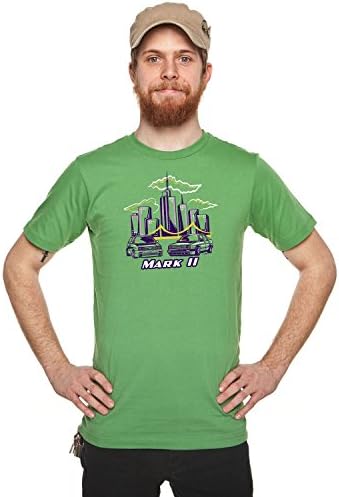 VDubShirts Men's MK2 Jetta and Golf in the City T-Shirt Small Green
